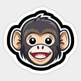 Happy Monkey Sticker